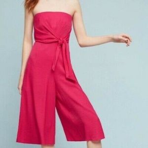 Anthropologie Maeve Hot Pink Jumpsuit Size 6